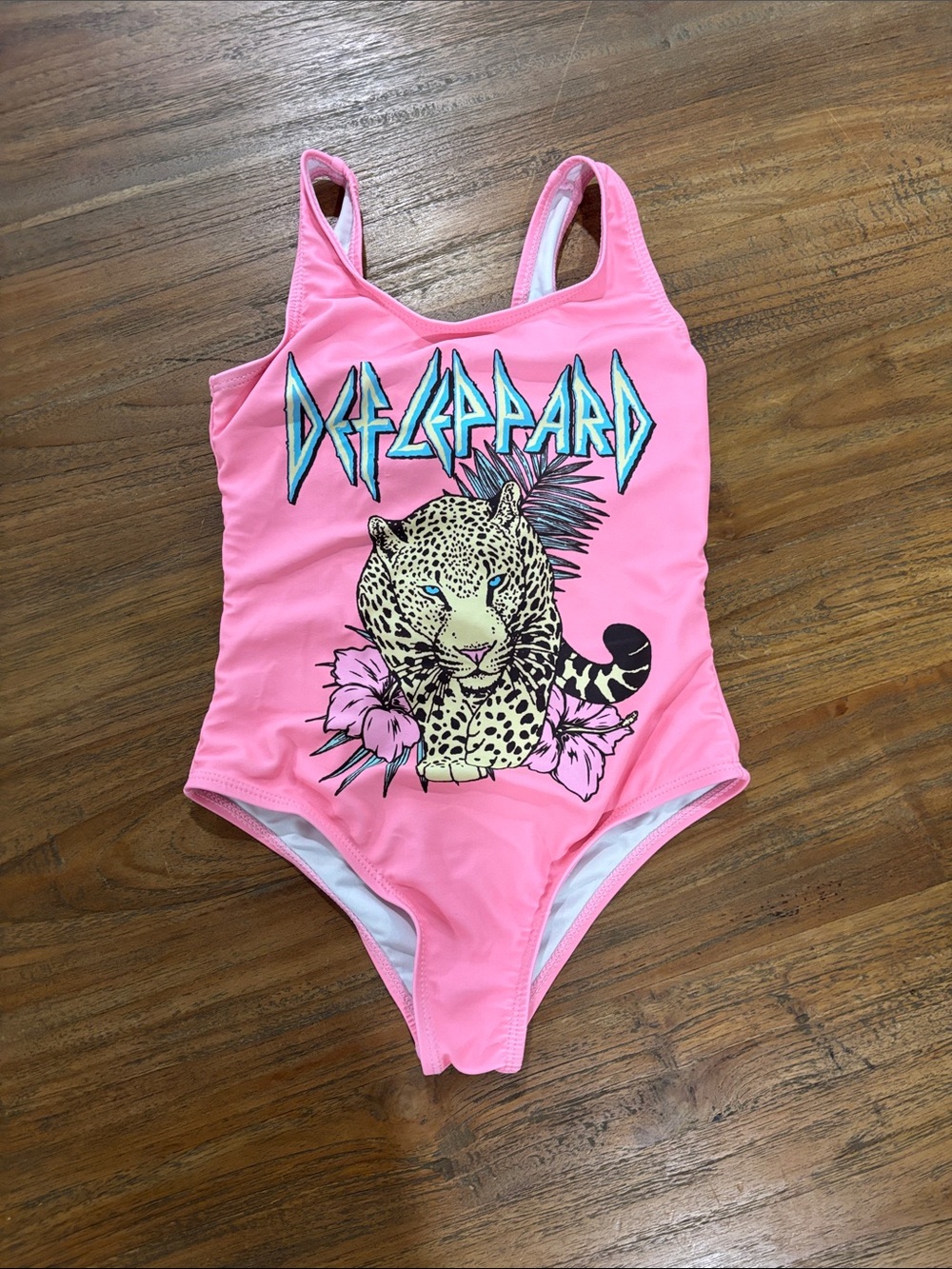 Girls Def Leopard One Piece Bathing Suit